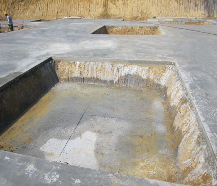 南昌市建筑設(shè)計(jì)研究院總部辦公大樓工程筏板基礎(chǔ)下柱墩找平、彈線